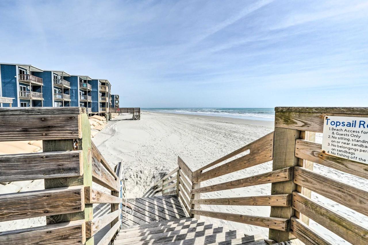 North Topsail Condo - Steps To Beach! North Topsail Beach Extérieur photo